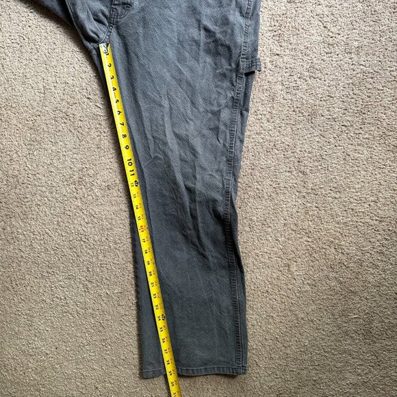 Dickies Pants Mens 40x29 High Rise Carpenter Straight Leg Grey Canvas - Picture 10 of 13
